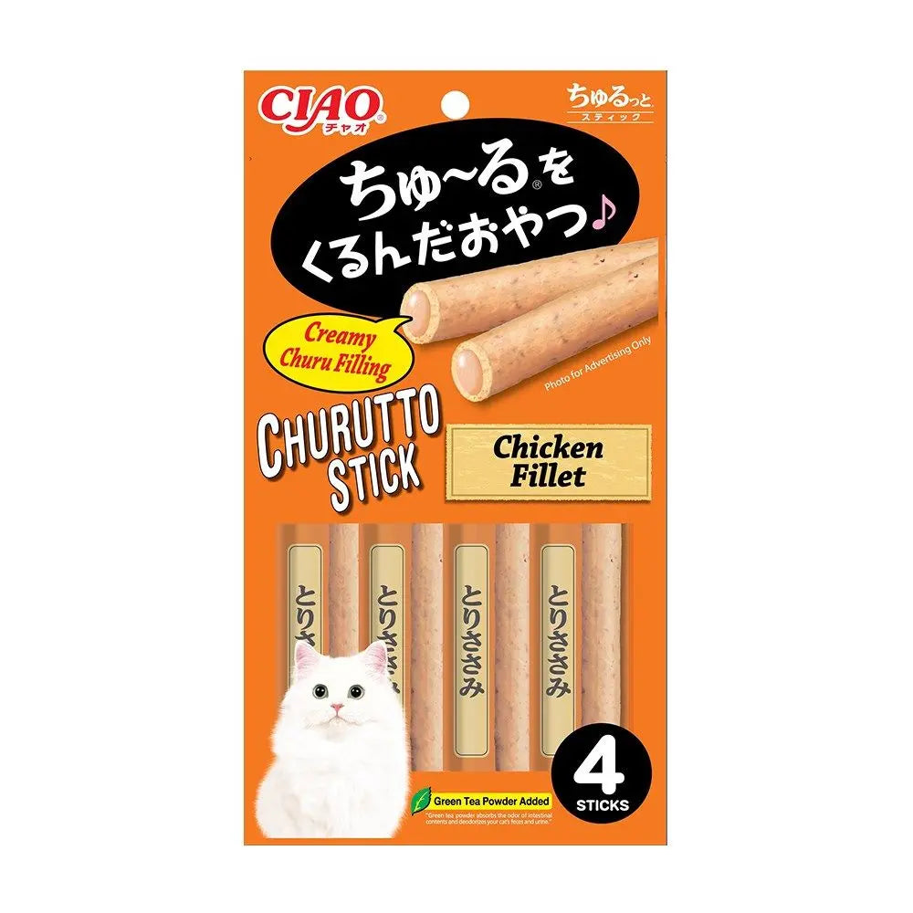 Ciao Churutto Stick Torisasami Formula Chicken Puree Cat Treat 7g x 4