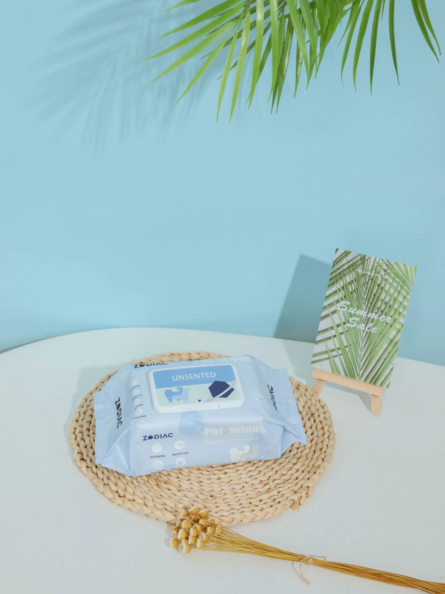Zodiac Unscented Pet Wipes: Gentle Cleaning for Paws, Fur & Sensitive Skin