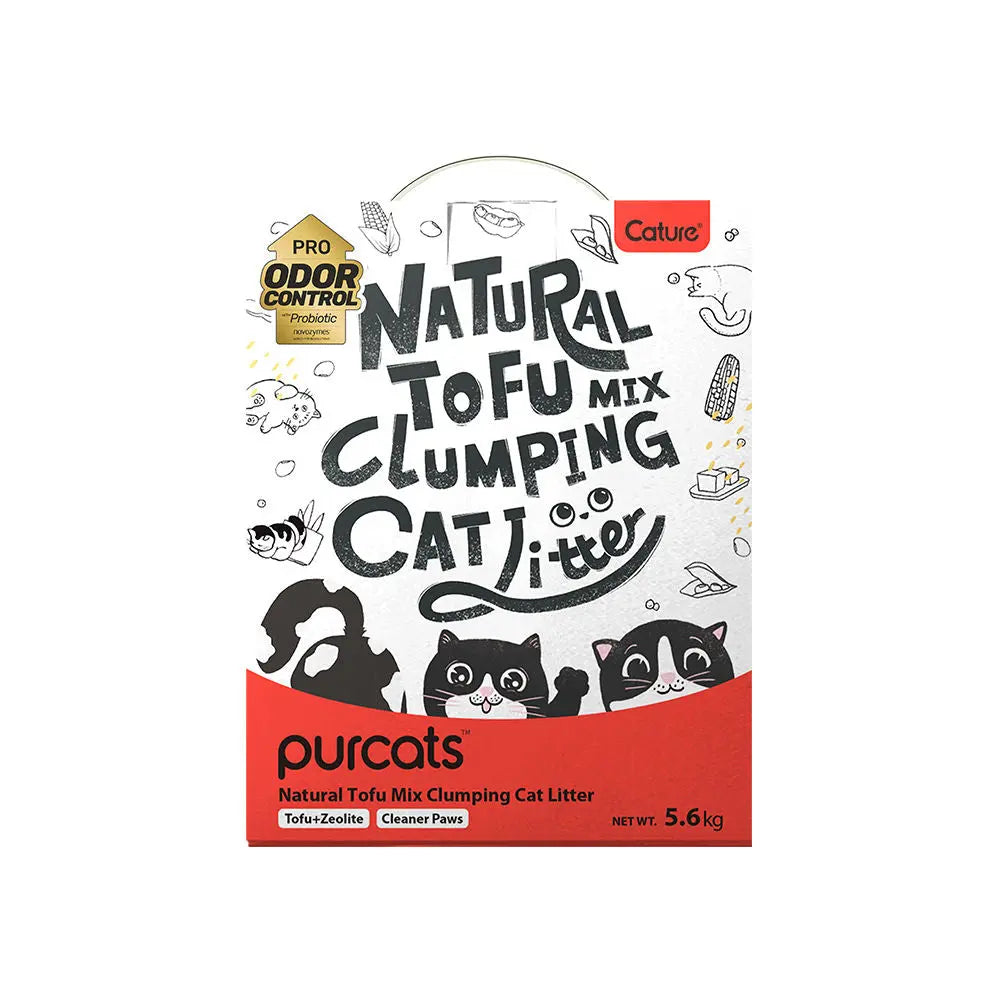 Cature Tofu Clumping Cat Litter Pellets with Zeolite – 14L/5.6kg
