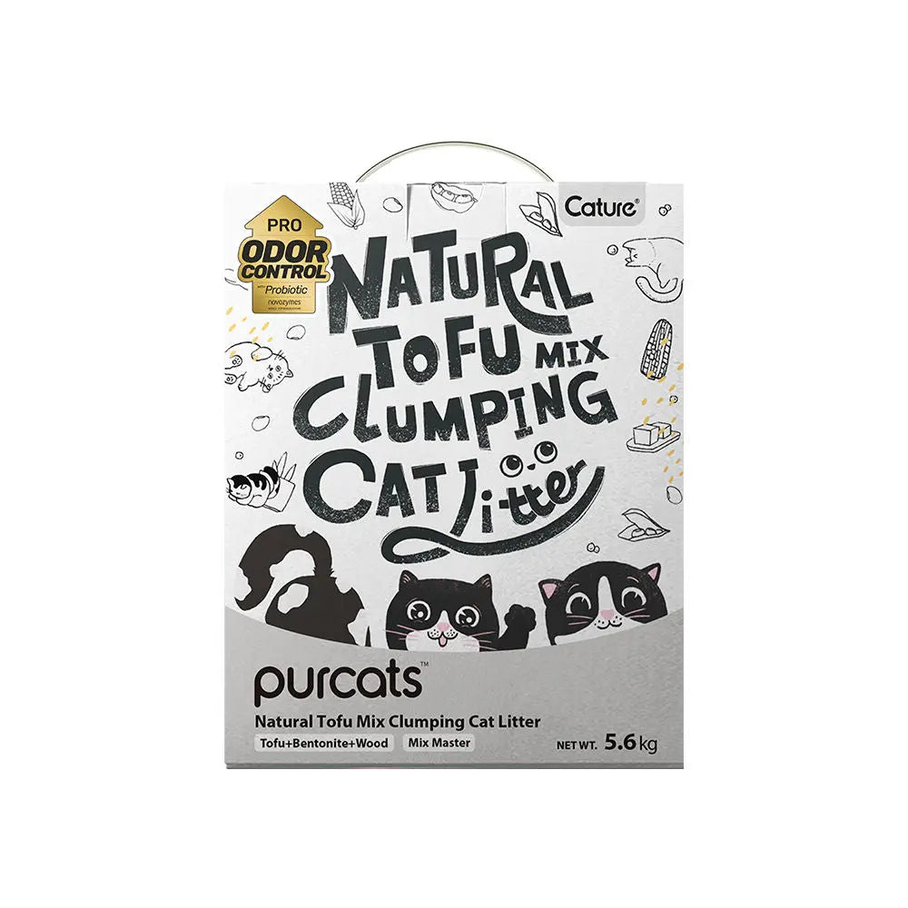 Cature Tofu Clumping Cat Litter Pellets with Bentonite & Wood 14L