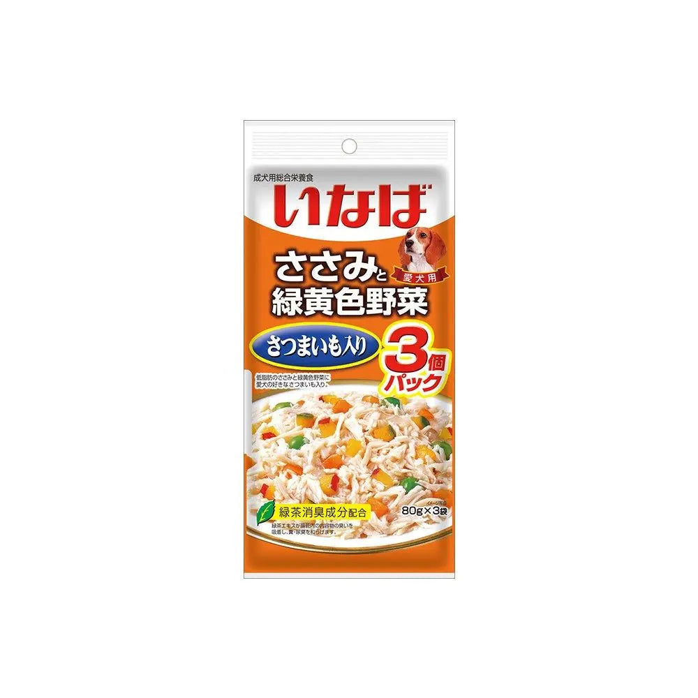 Ciao Dog Pouch Chicken Fillet with Sweet Potato and Veggies QDR-21 60g x 3