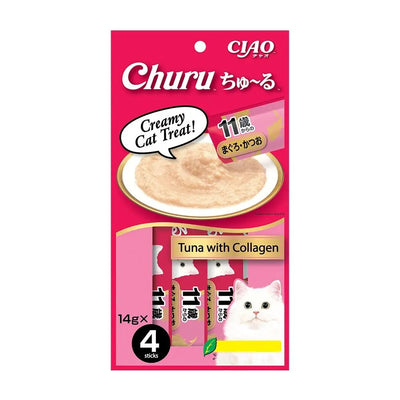CIAO Churu Puree Cat Wet Treat Tuna with Collagen 14g x 4