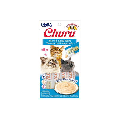 Inaba Churu Tuna with Scallop Lickable Purée Cat Treat 14g x 4