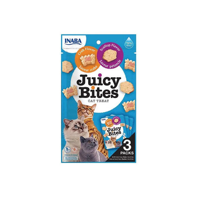 Inaba Juicy Bites Crab & Scallop Flavour Cat Treats 3x11.3g Pack