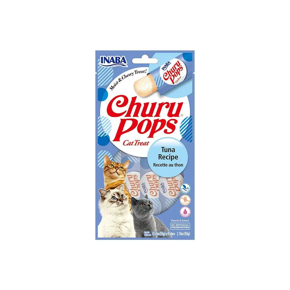 Delicious Inaba Churu Pops Tuna Recipe Cat Treats 15g x 4 Pack