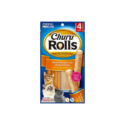 Delicious Inaba Churu Rolls Chicken Treats for Cats - 40g Pack