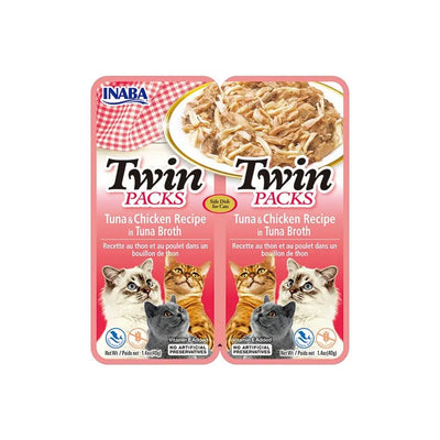 Inaba Twin Packs Tuna with Chicken in Tuna Flavoured Broth Cat Treats