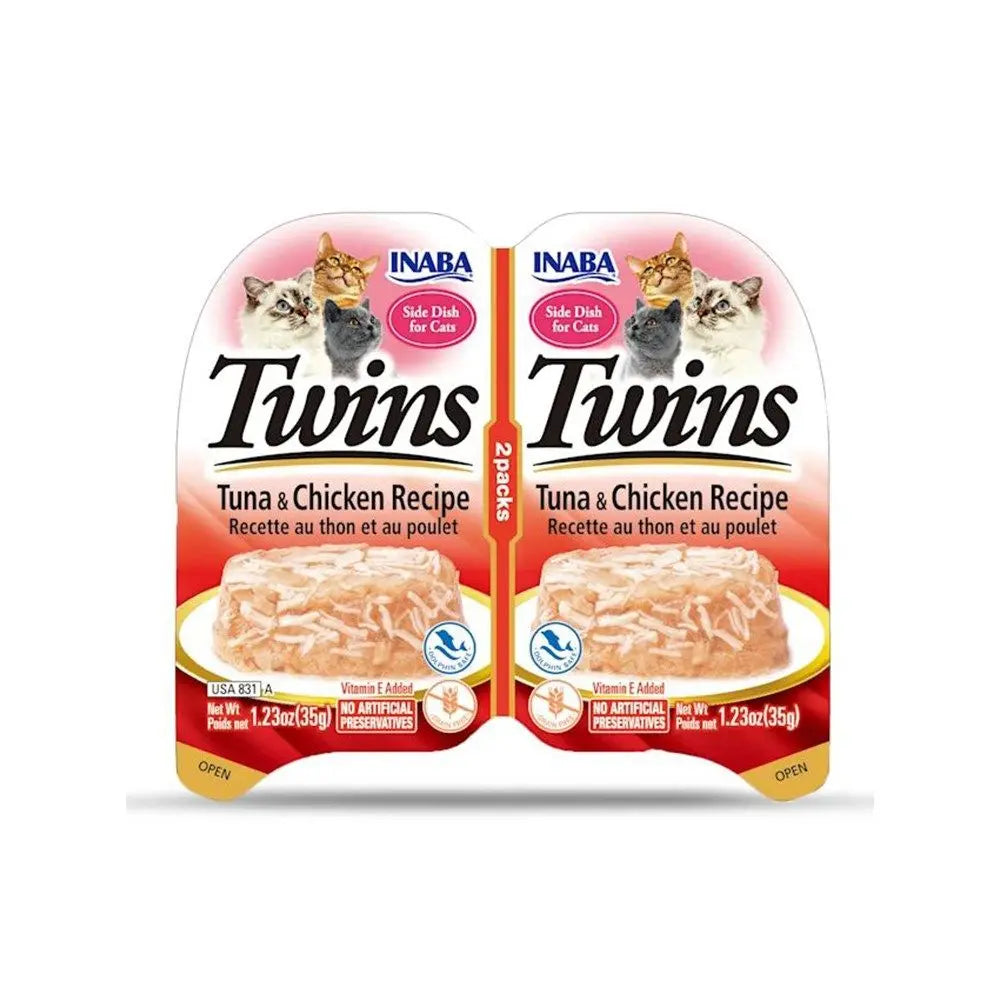Irresistible Inaba Twins Tuna & Chicken Recipe Cat Treats 35g x 2