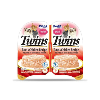 Irresistible Inaba Twins Tuna & Chicken Recipe Cat Treats 35g x 2