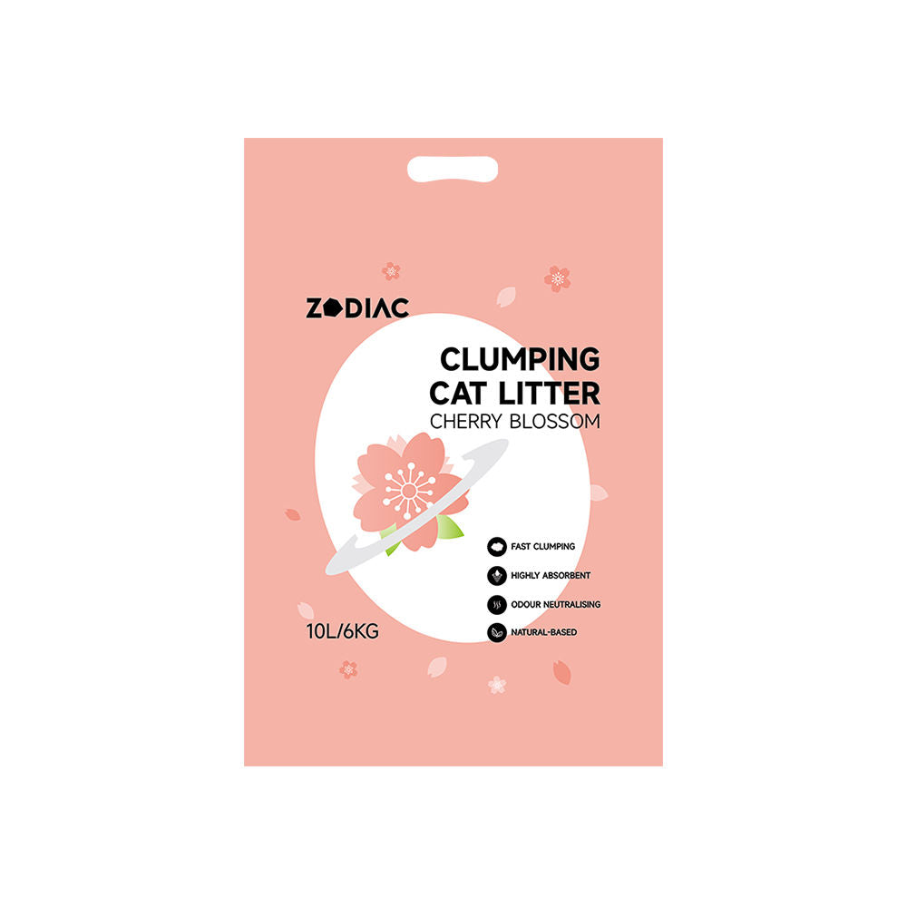 Zodiac Clumping Cat Litter Cherry Blossom: 10L Ultra-Absorbent Odour Control