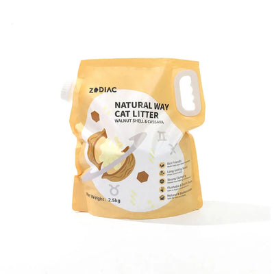 Zodiac Natural Way Walnut Shell Cassava Cat Litter 2.5kg Odour Control