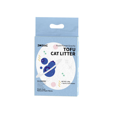 Zodiac Fruity Blueberry Tofu Cat Litter 7L: Odour Control, Eco-Friendly, Flushable