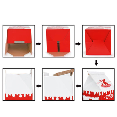 Zodiac Cat Scratcher Milk Box: Pink, Durable, Fun, Cozy Hideaway for Playful Felines