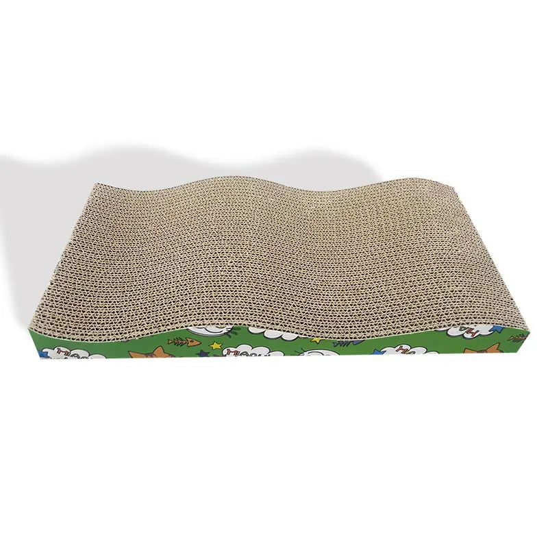 Zodiac Cat Scratcher Wave: Durable Corrugated Cardboard, Eco-Friendly, Fun Play