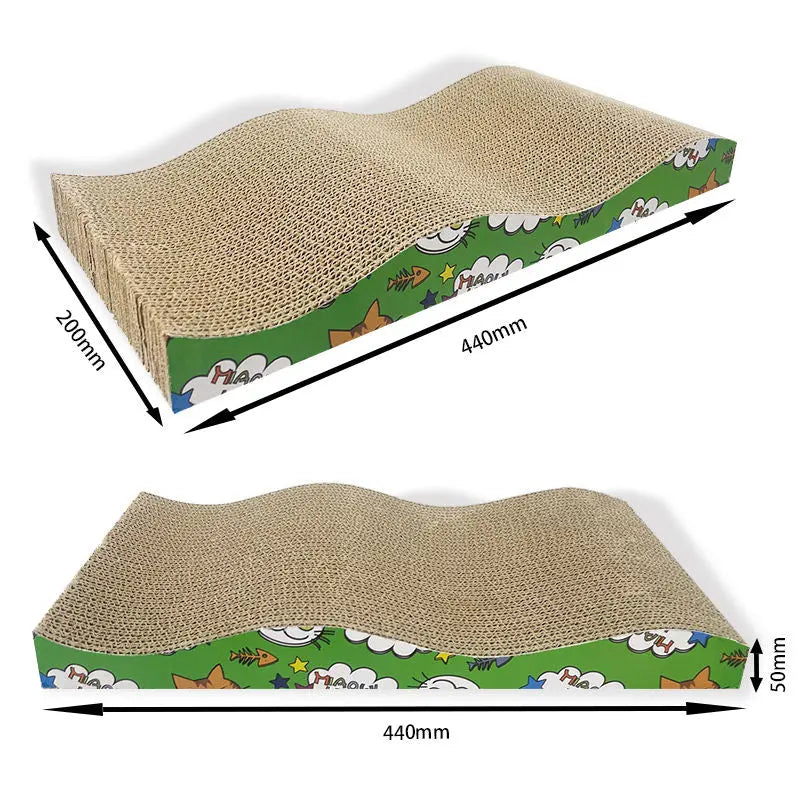Zodiac Cat Scratcher Wave: Durable Corrugated Cardboard, Eco-Friendly, Fun Play