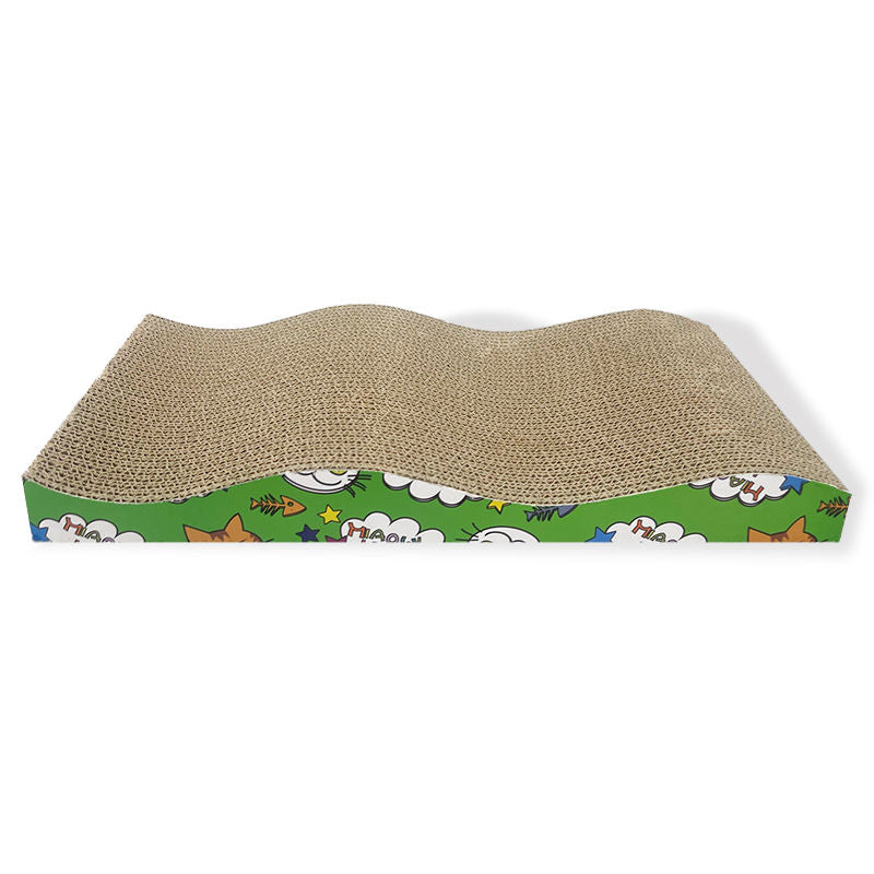 Zodiac Cat Scratcher Wave: Durable Corrugated Cardboard, Eco-Friendly, Fun Play