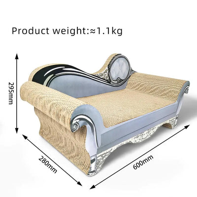 Zodiac Sofa Cat Scratcher Grey: Durable Cardboard Lounge for Happy Feline Play