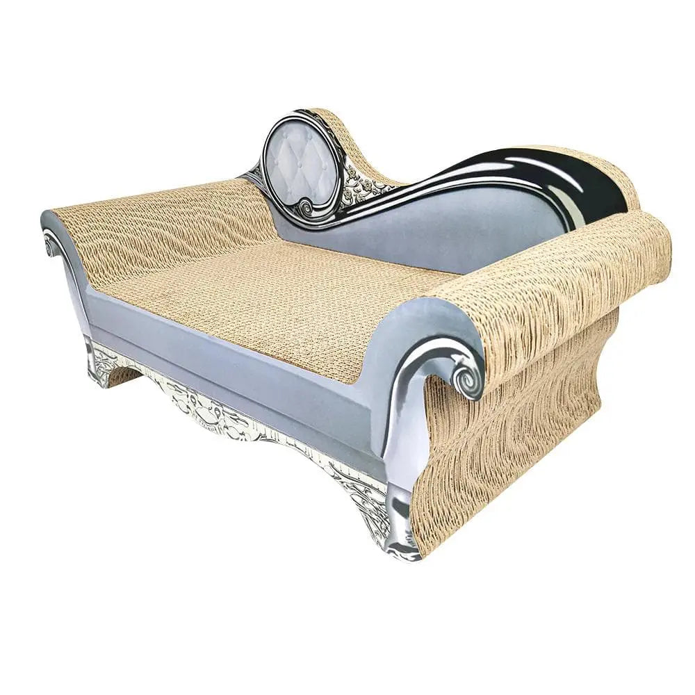 Zodiac Sofa Cat Scratcher Grey: Durable Cardboard Lounge for Happy Feline Play