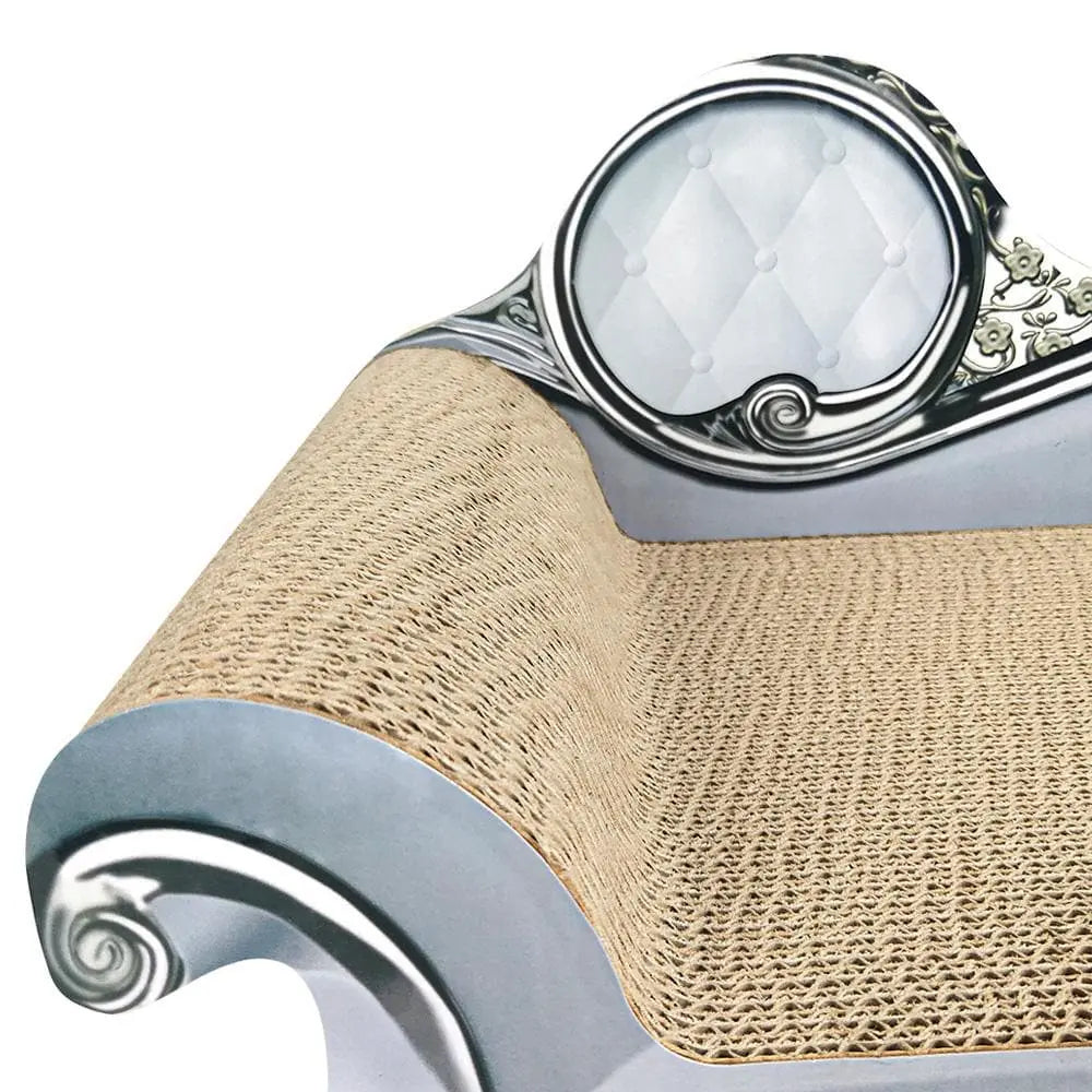 Zodiac Sofa Cat Scratcher Grey: Durable Cardboard Lounge for Happy Feline Play