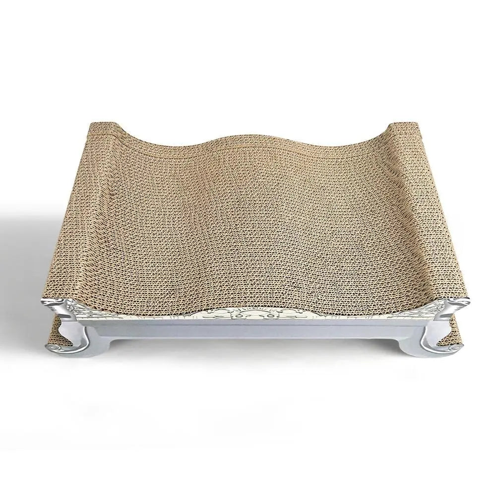 Zodiac Sofa Cat Scratcher Grey: Durable Cardboard Lounge for Happy Feline Play
