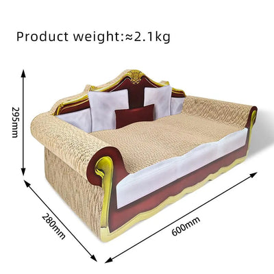 Zodiac Sofa Cat Scratcher: Red & Yellow, Durable, Fun, & Cosy Furniture Protector