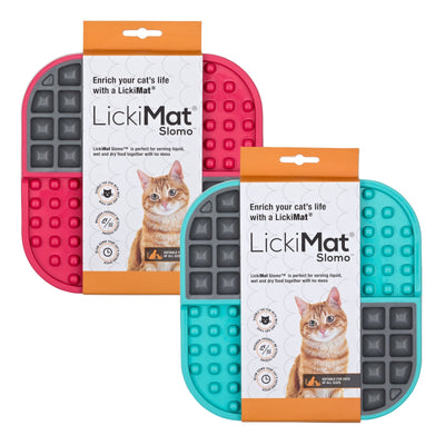 LickiMat Slomo Wet & Dry Double Slow Food Cat Bowl Lickimat