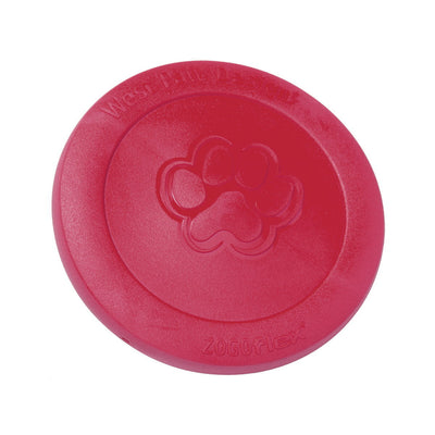 West Paw Zisc Flying Disc Fetch Dog Toy - Ruby Red West Paw