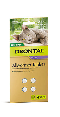 Drontal For Cats - 4Kg - 60 Tablets Bayer