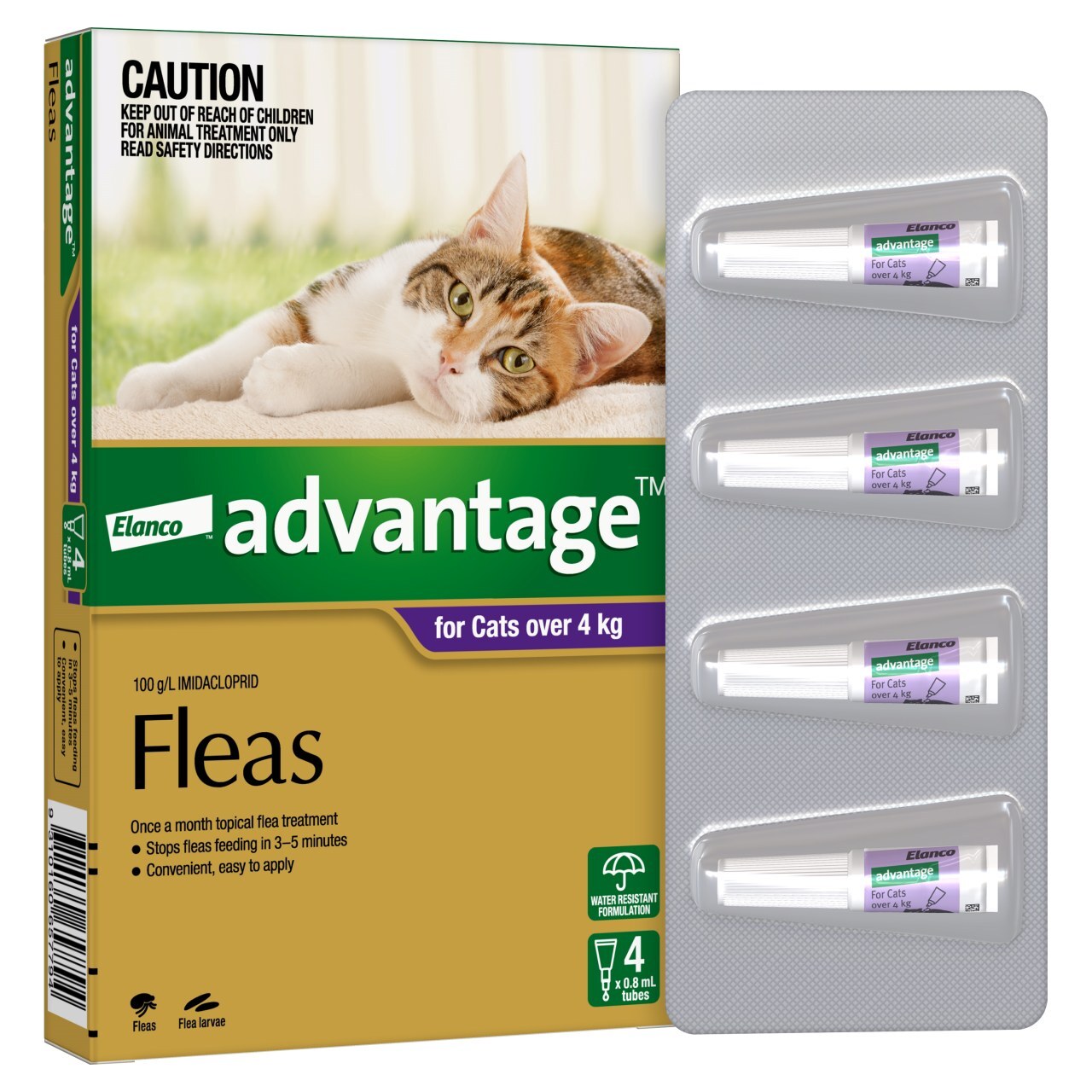 Advantage Cats Over 4kg 4 pack