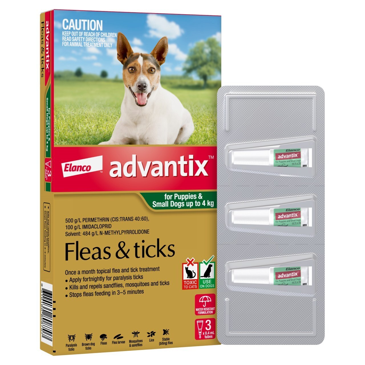 Advantix Dog up to 4kg 3 pack