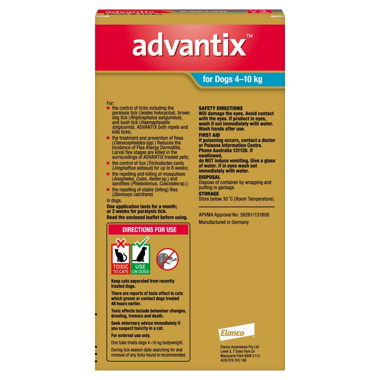 Advantix Dog 4-10kg 3 pack