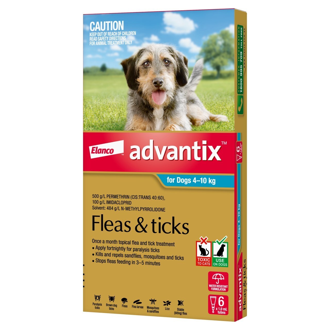 Advantix Dog 4-10kg 6's Advantix