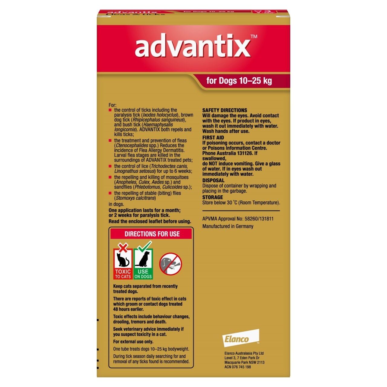 Advantix Dog 10-25kg 3 pack