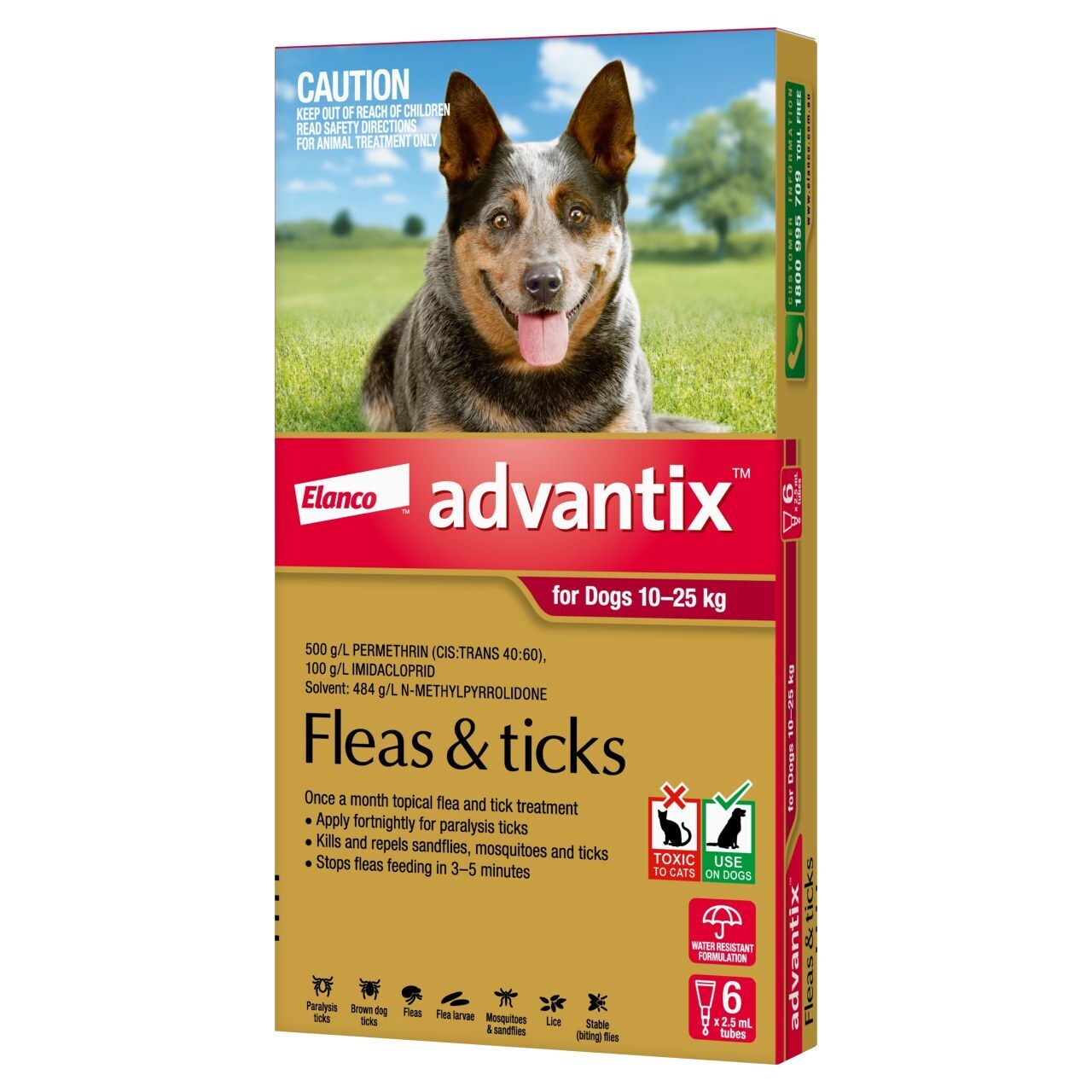 Advantix Dog 10-25kg 6's Advantix