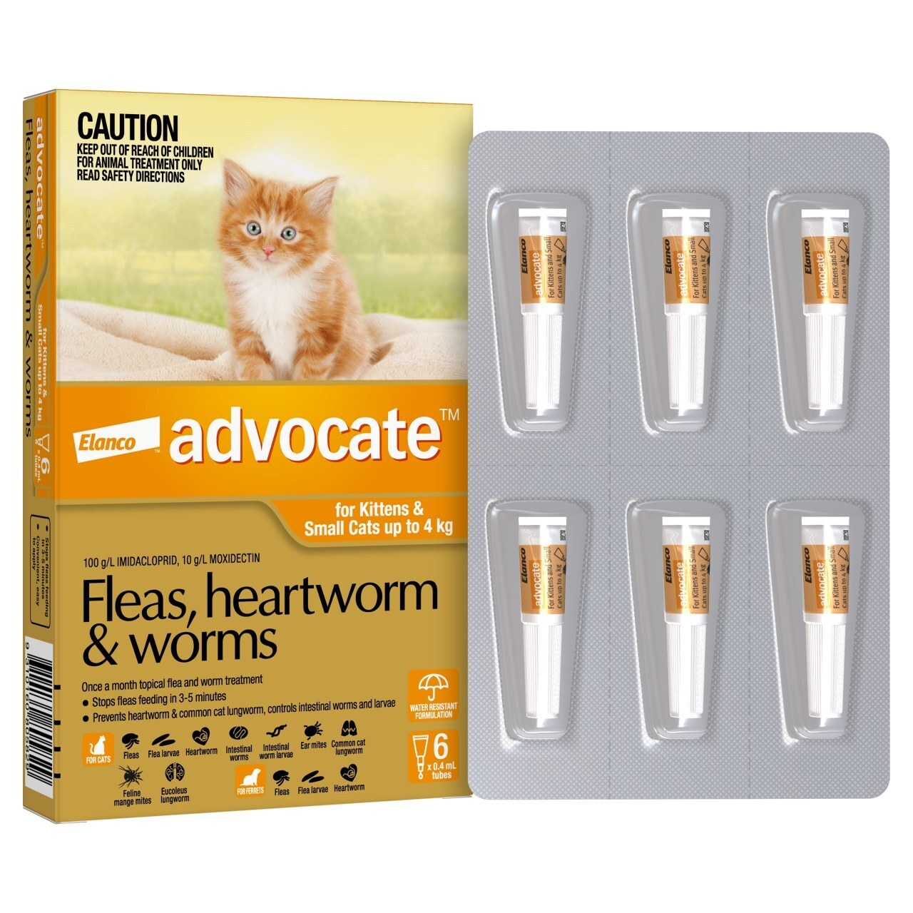 Advocate Cat under 4kg 6's