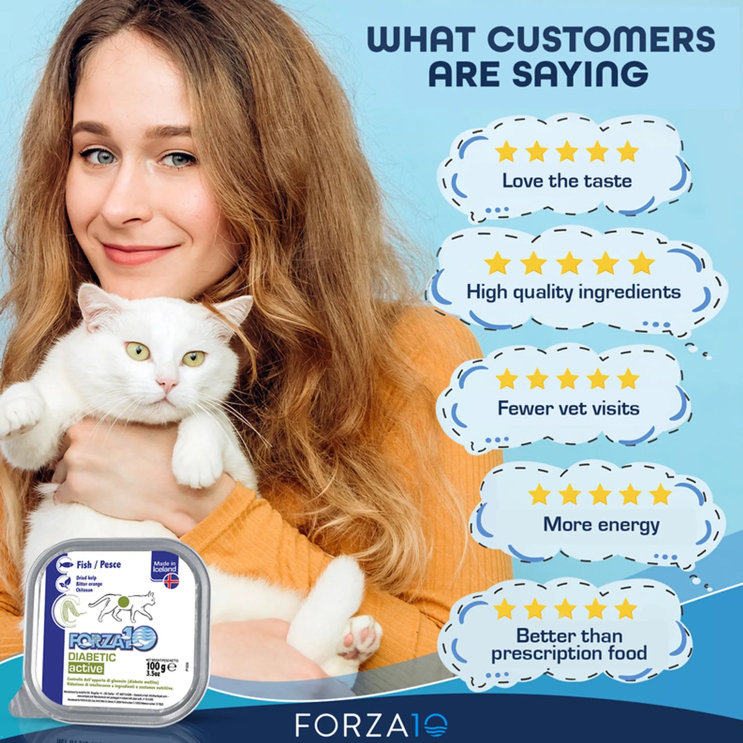 Forza10 ActiWet Diabetic Support Icelandic Fish Recipe Canned Cat Food