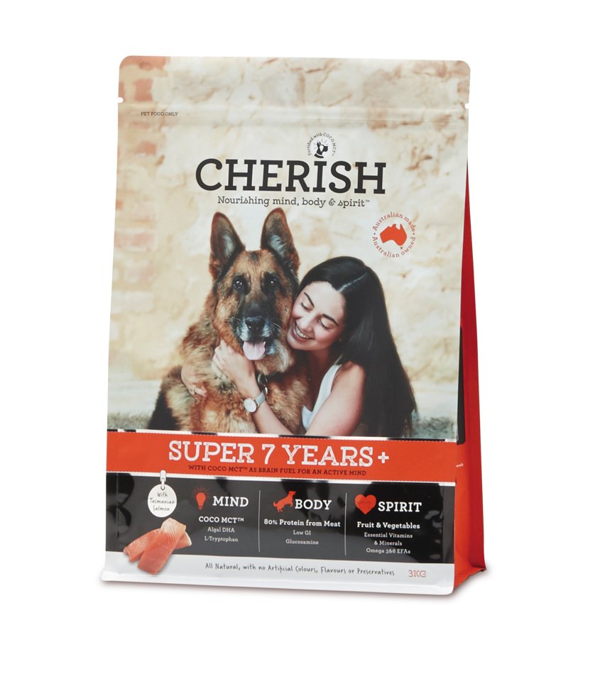 Cherish Super 7 Years+ Senior Dog Food: Advanced Cognitive & Joint Support