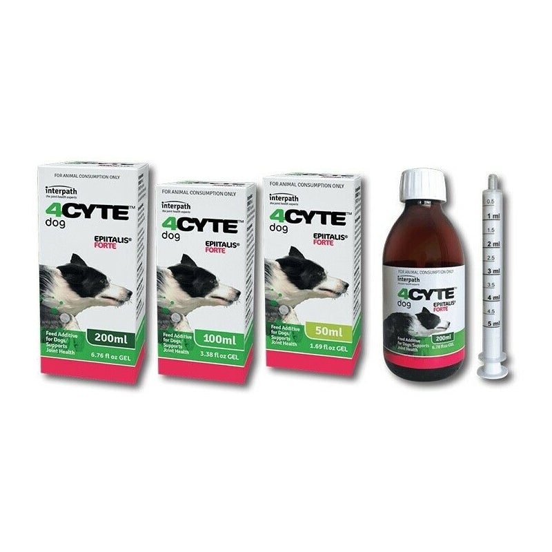 4CYTE Epitalis Forte Gel Oral Joint Supplement for Dogs + Dosing Syringe 4Cyte
