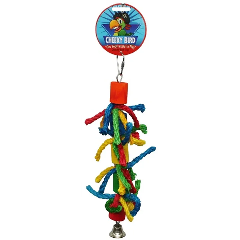 Cheeky Bird Cylinder & Rope With Bell Medium Cheeky Bird