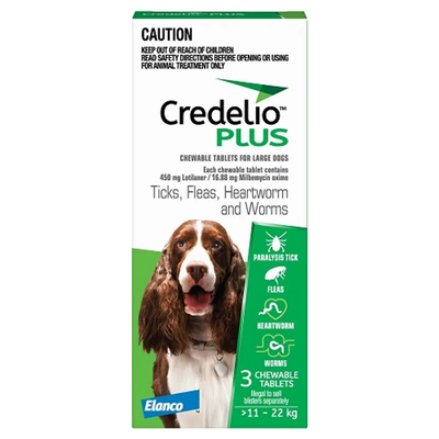 Credelio Plus Dog Large 11-22Kg (Green) 3 Pack