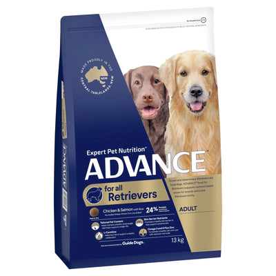 Advance Adult Retriever Dog Food: Chicken Salmon Rice Formula 13kg Bag