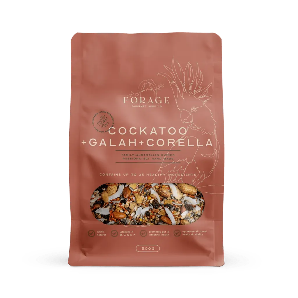 Forage Gourmet Cockatoo Galah & Corella 500G 