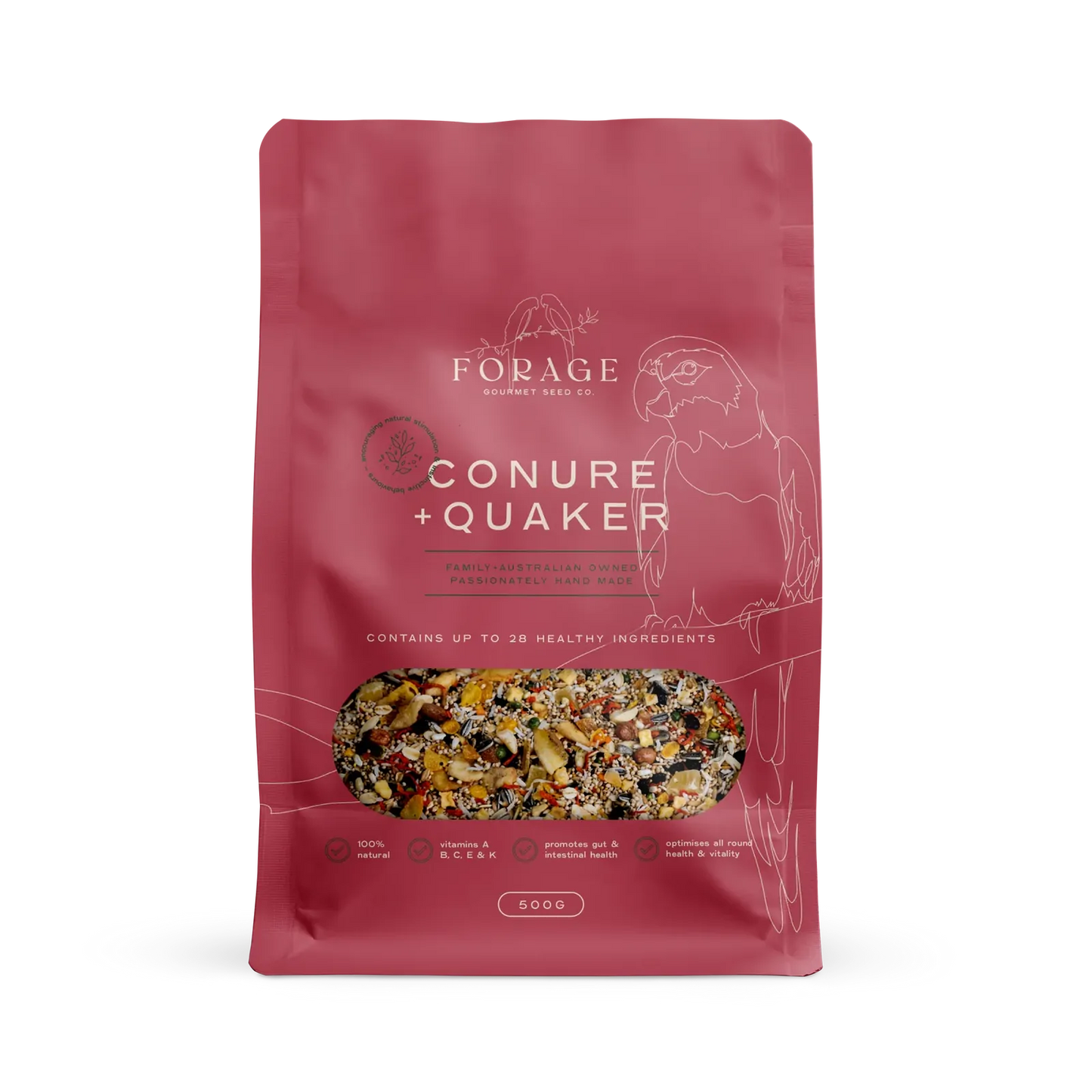 Forage Gourmet Conure & Quaker 500G 