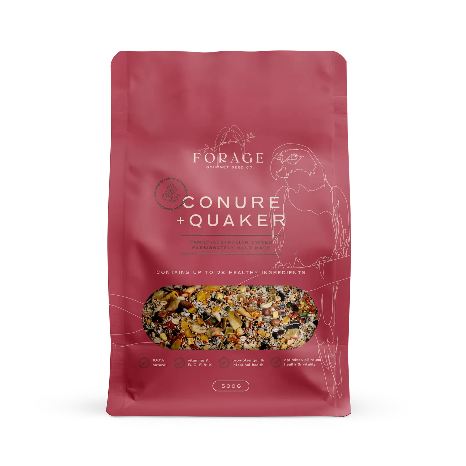 Forage Gourmet Conure & Quaker 500G 