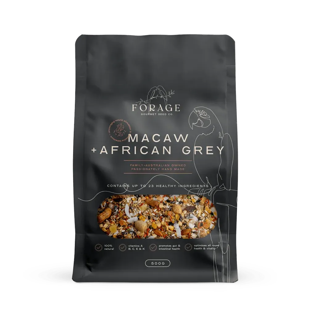 Forage Gourmet Macaw & African Grey 500G 