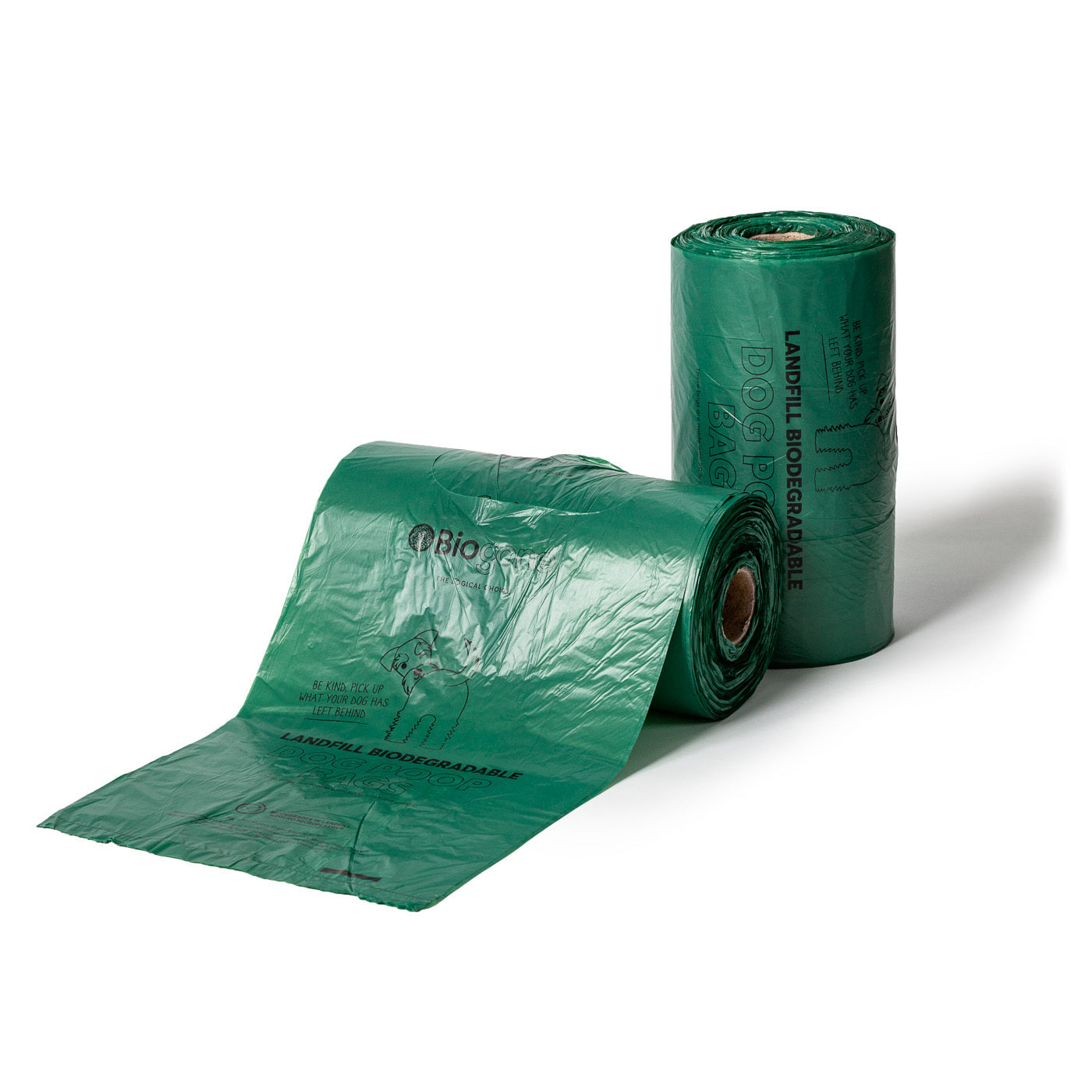 Biogone Landfill Biodegradable Bag W/Handles - 1 Large Roll (250 Bags) (NOT in a retail box) Biogone