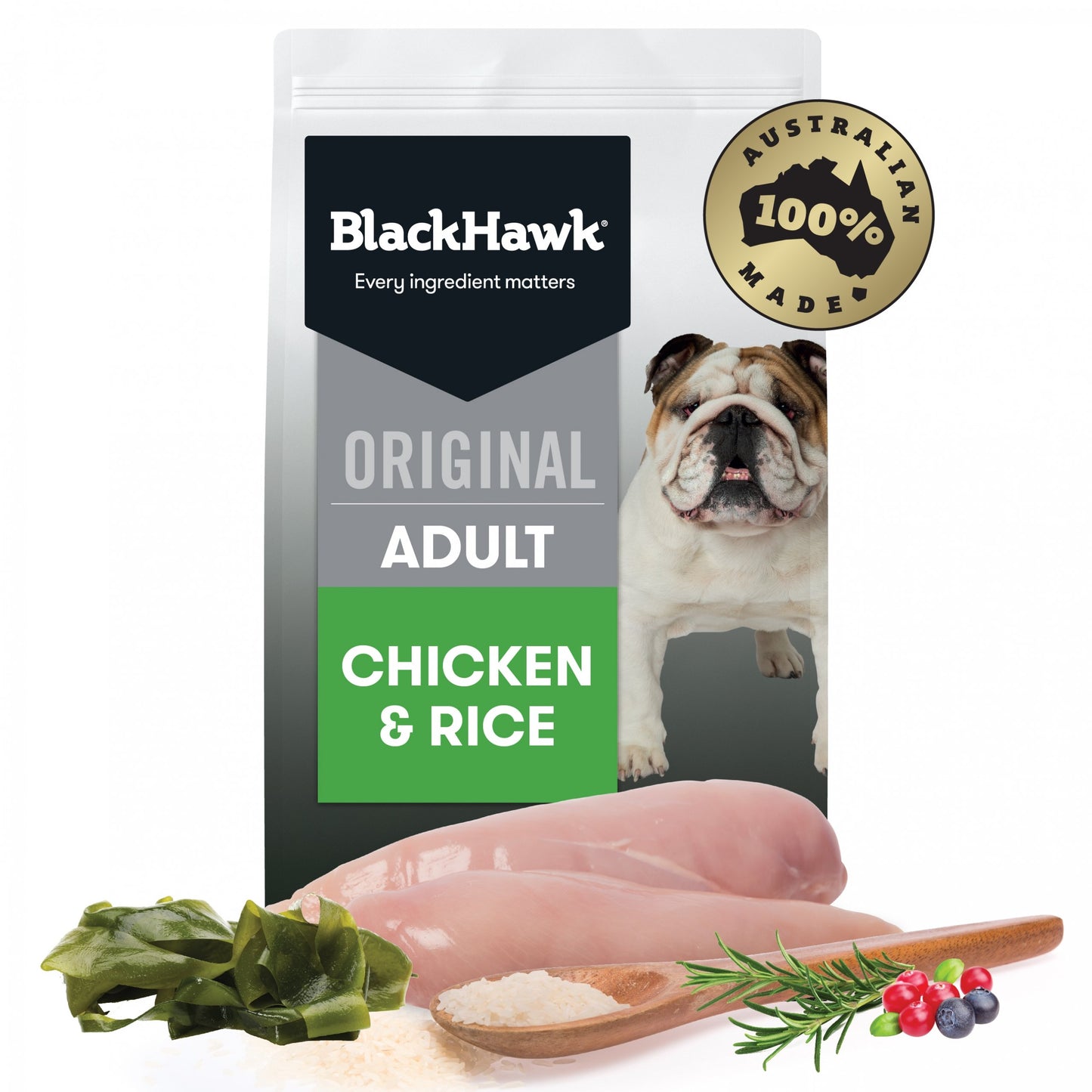 Black Hawk Adult Chicken & Rice: Holistic Nutrition for Active Australian Dogs