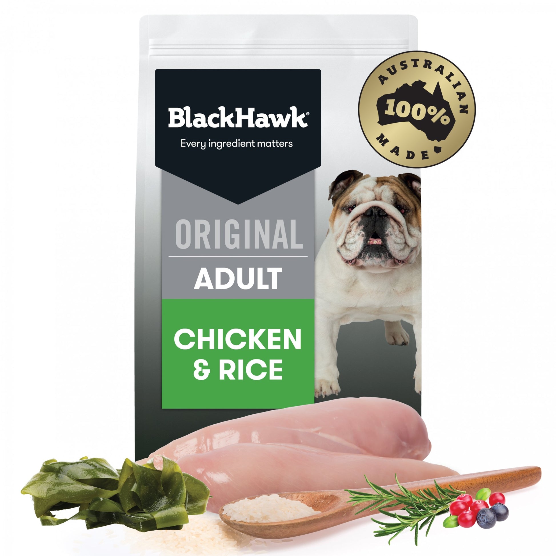 Black Hawk Adult Chicken & Rice: Holistic Nutrition for Active Australian Dogs