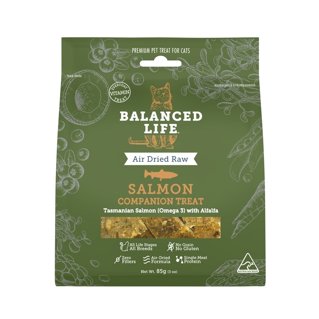Balanced Life Companion Treat Salmon Cat 85G Balanced Life