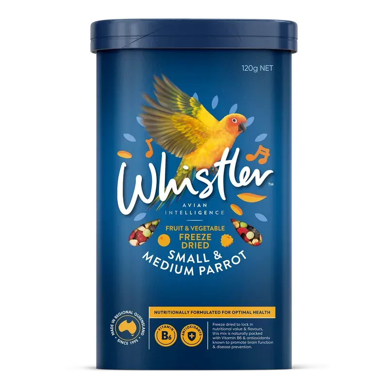 Whistler Sm & Md Parrot Freeze Dried Medley 120G 8Pk(Om8) Whistler